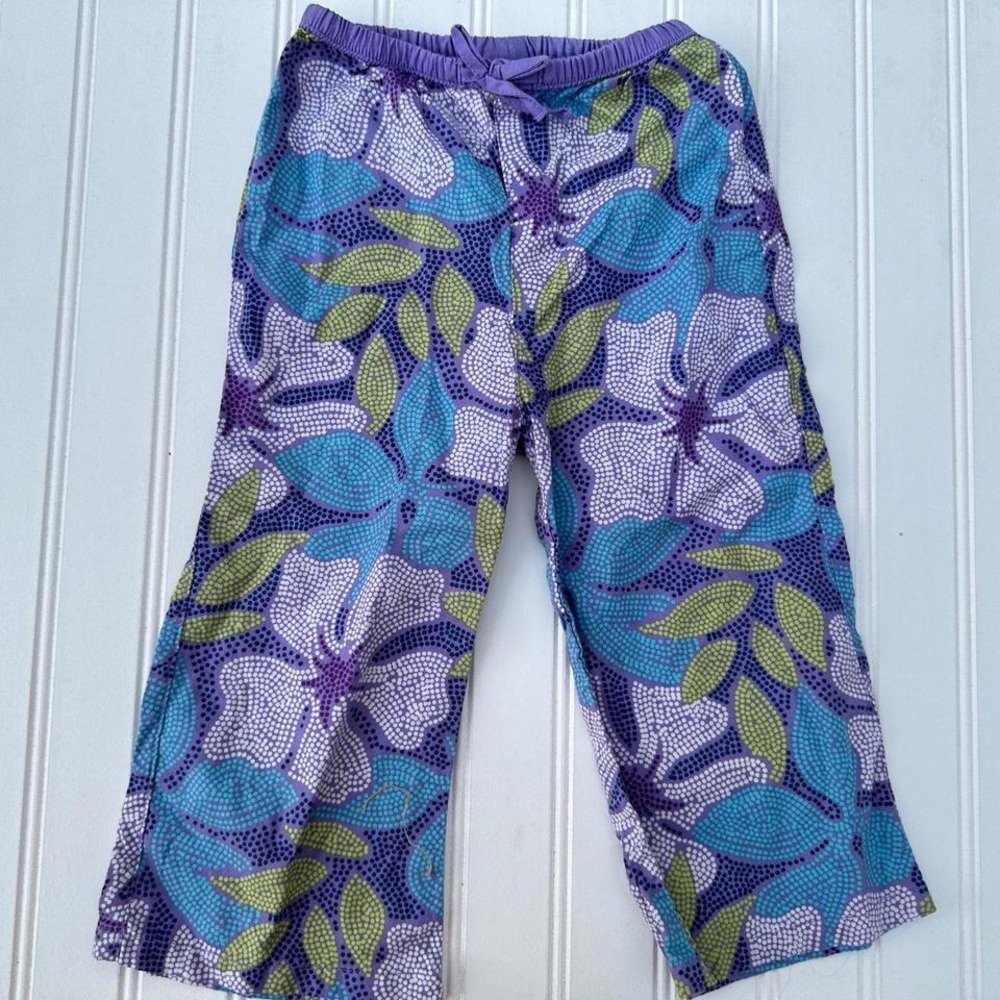 Baby Gap 2007 toddler pants mosaic purple floral print